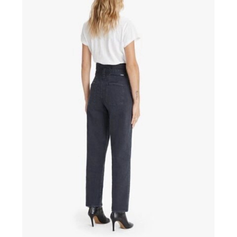 Mother Superior Denim Greaser Paperbag Pleat Jeans 30 Faded Black High Rise - Picture 5 of 15